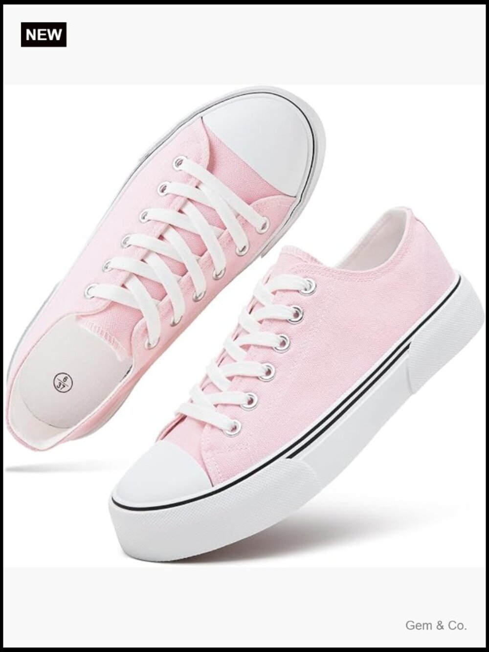 Low-Profile Pink Canvas Sneakers
